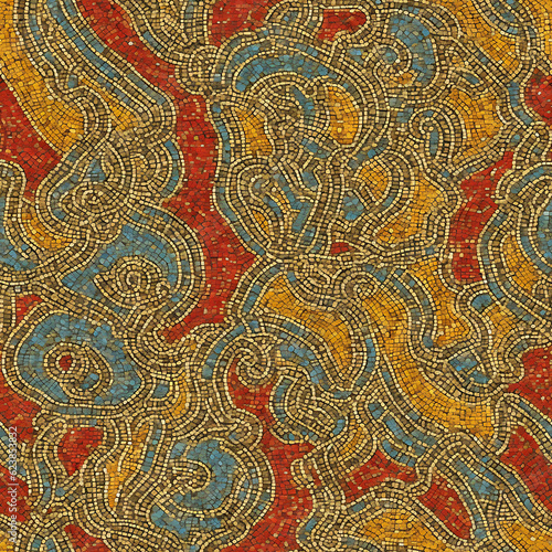 Arabian mosaic background seamless, IA generative