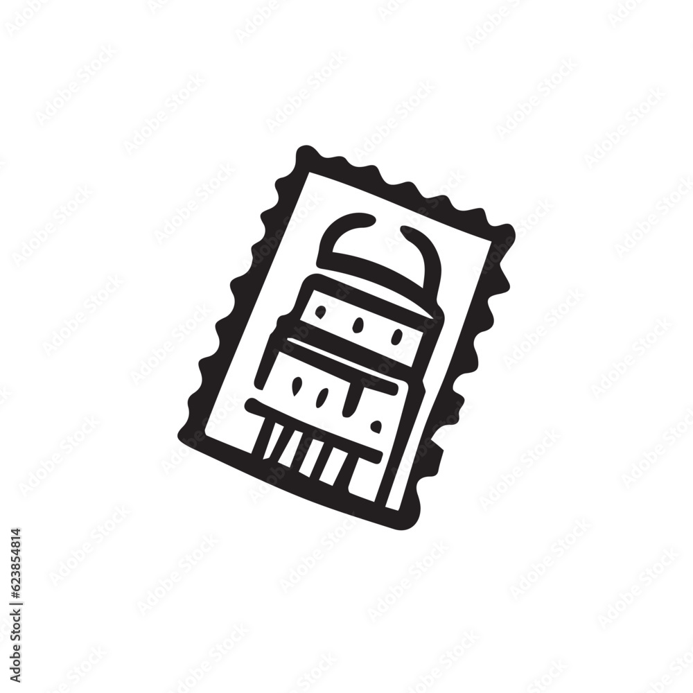 Travel through time with this postage stamp doodle, a tiny piece of