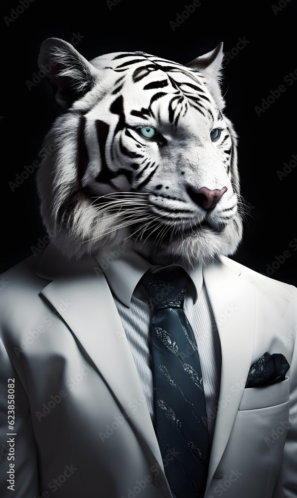 white tiger in the bussiness suit white tiger in the bussiness suit