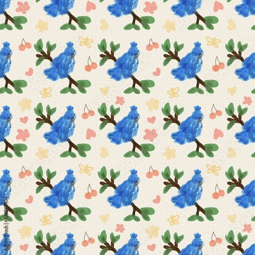 Seamless bird pattern