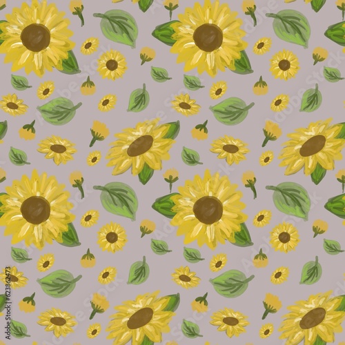 Sunflowers pattern