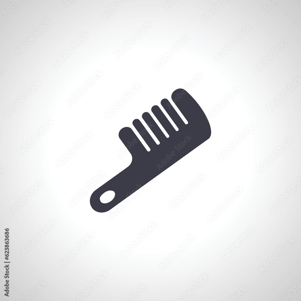 Comb isolated icon. hair comb icon