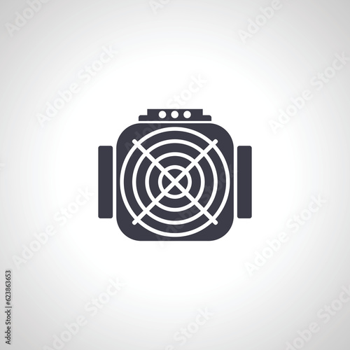 asic miner icon. asic miner isolated simple icon.
