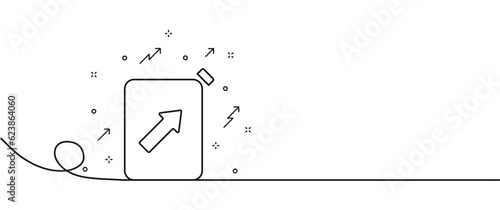 Fuel prices upping. Inflation or business problems. Line vector illustration