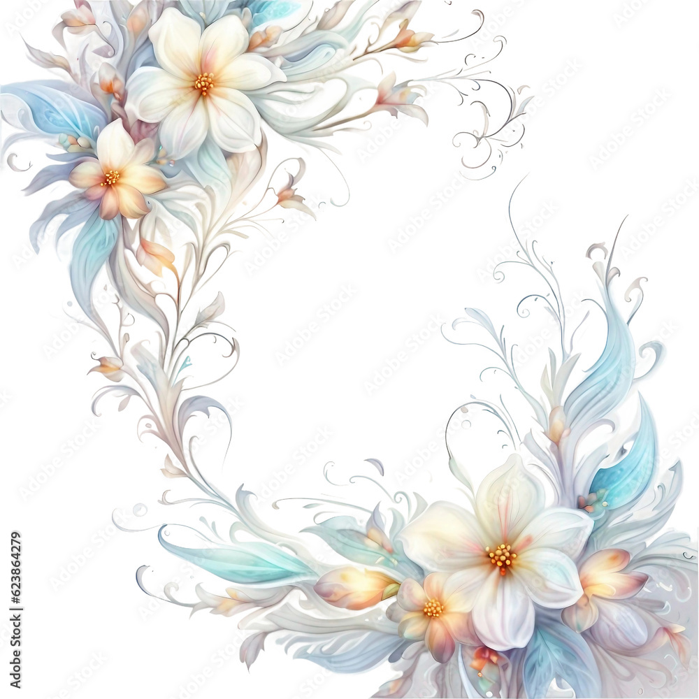 Fantasy-style floral ornament.