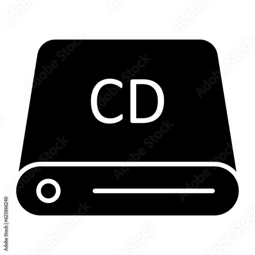 CD Rom Glyph Icon