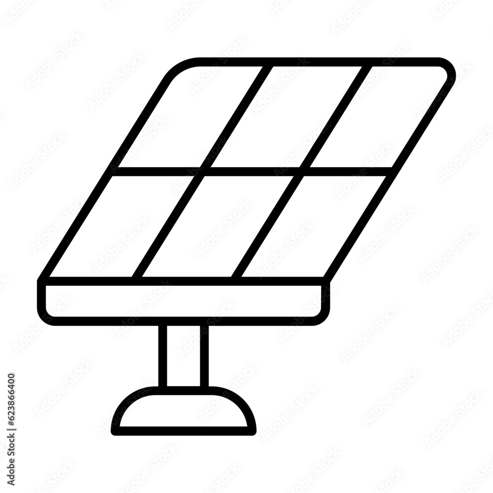 Solar Panel Line Icon Solar Panel Line Icon