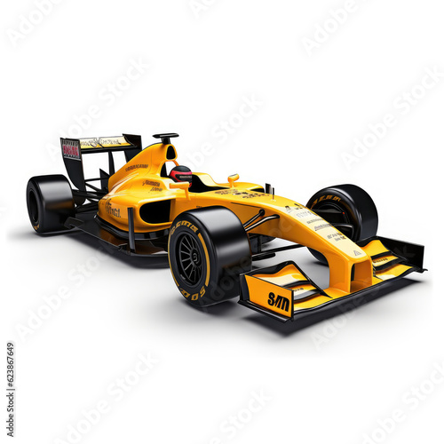 racing car on white background