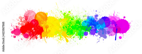 Multicolor splash watercolo...