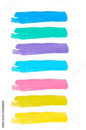 Rainbow watercolor brush st...