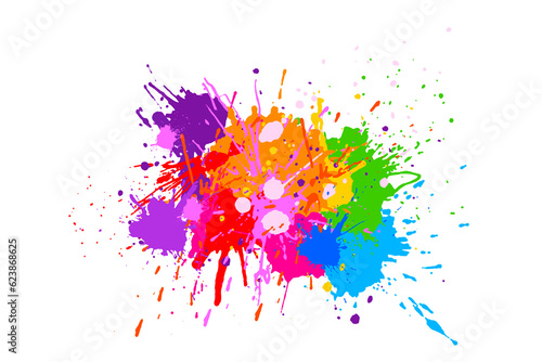 Splashing colorful watercolor colors on paper to create a background texture. Abstract paint color design background.