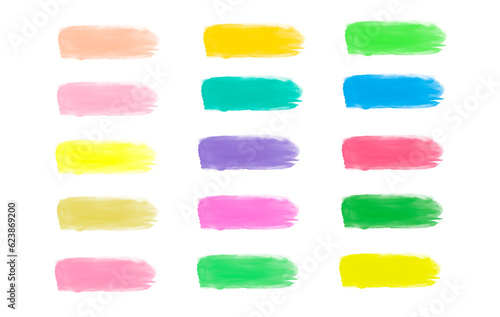 Rainbow watercolor brush st...