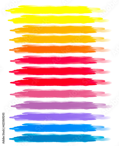 Rainbow watercolor brush st...