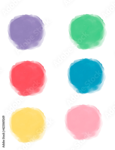 Rainbow watercolor brush st...