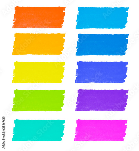 Rainbow watercolor brush st...