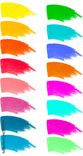 Rainbow watercolor brush st...