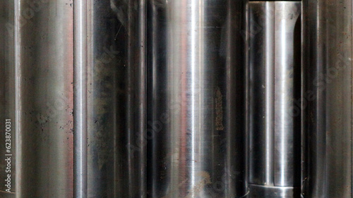 Close up metal pipes