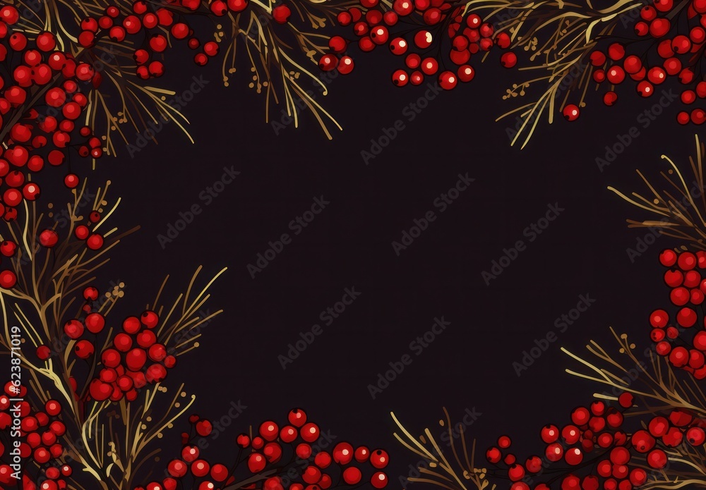 Christmas background. Illustration AI Generative.