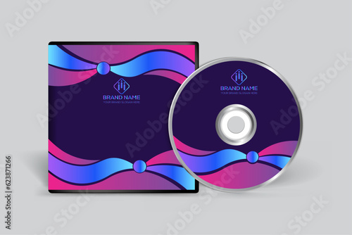 Gradient abstract CD cover template
