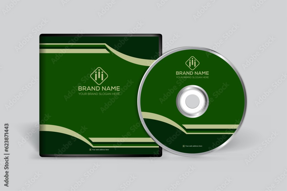 CD cover design with green  color