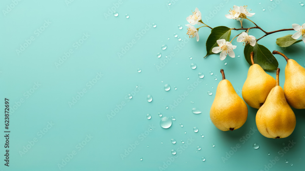 Surreal minimalism background with pears Stock Illustration | Adobe Stock