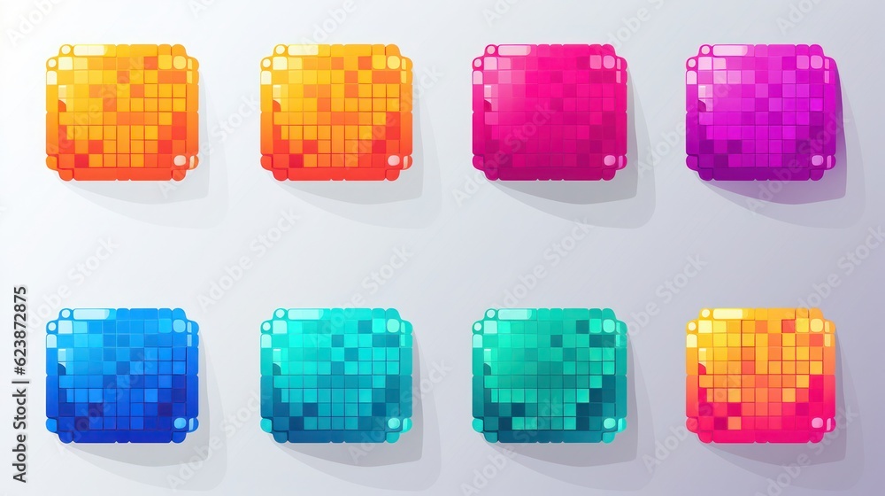 Pixel speech bubbles Pixel speech bubbles