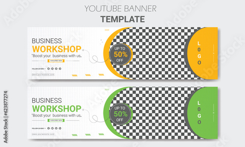 Corporate youtube cover and banner thumbnail template design,banner template,