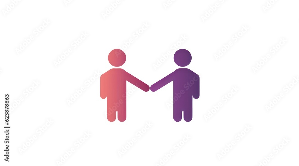 Human interaction vector icon Human interaction vector icon