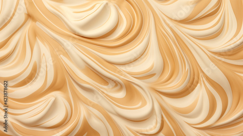 Creative sweet cream banner, crumble mixture waves swirl