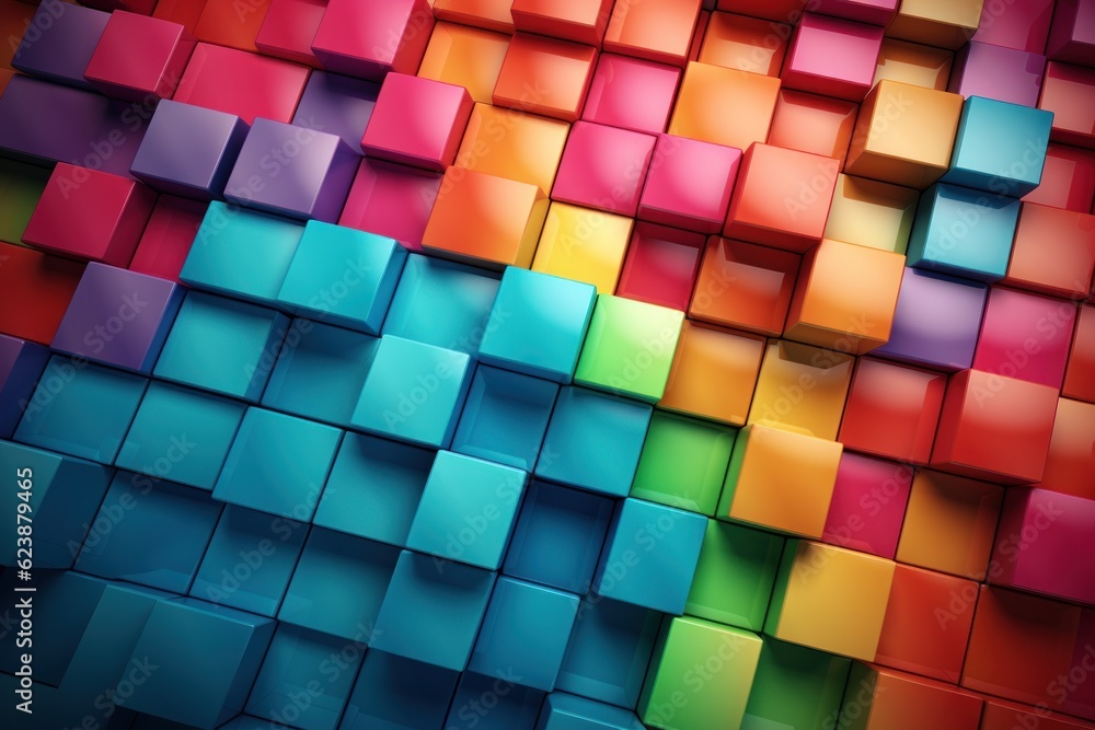 Rainbow abstract background wallpapers, in the style of carved wood blocks. AI generated Rainbow abstract background wallpapers, in the style of carved wood blocks. AI generated