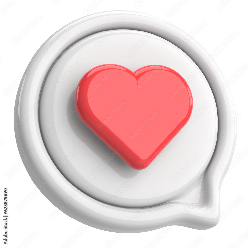 Like icon. Like button. 3D illustration. Like icon. Like button. 3D illustration.