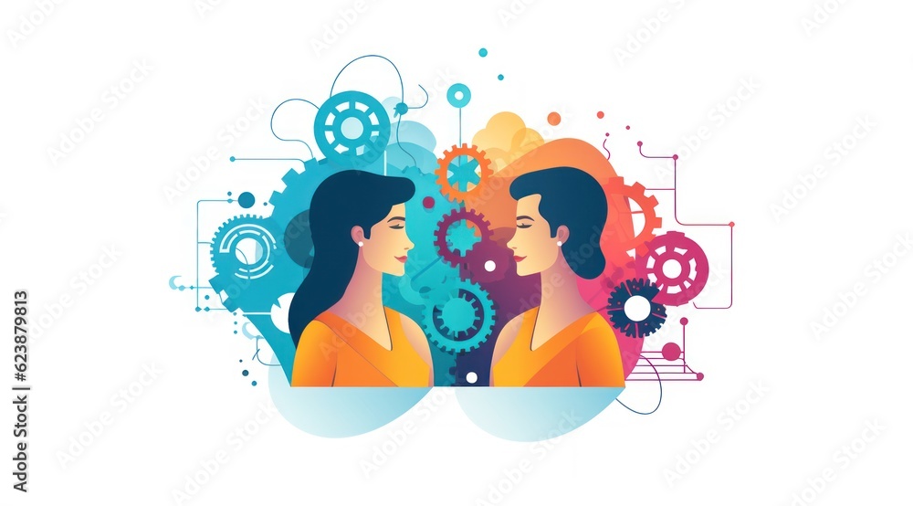 Human interaction vector icon Human interaction vector icon