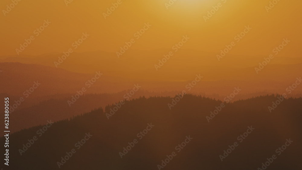 Sunrise in the Carpathian Mountains