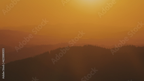 Sunrise in the Carpathian Mountains