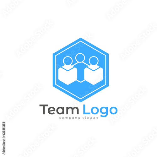 Team Group Corporate Logo Design with Polygon.
Creative Teamwork, United, Group, People, Friendship, Community, Social, Bonding, Connectivity Icon Design Vector Template.