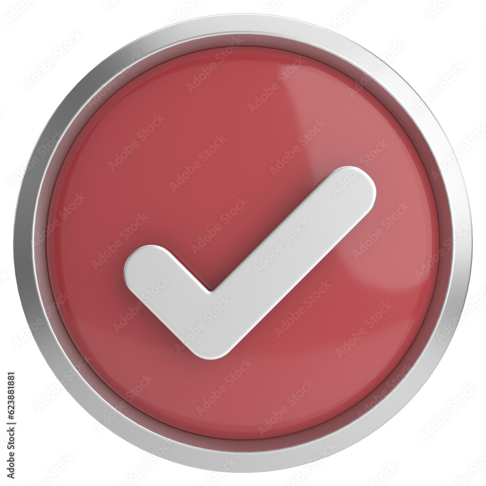 3D checkbox. Check mark. 3D illustration. 3D checkbox. Check mark. 3D illustration.