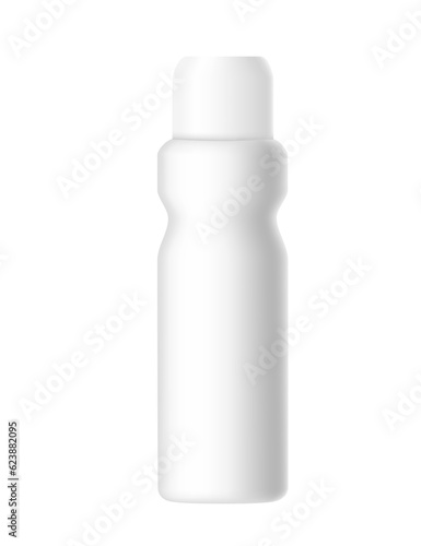Blank template of roll on antiperspirant deodorant plastic package of cosmetic mock up vector illustration isolated on white background