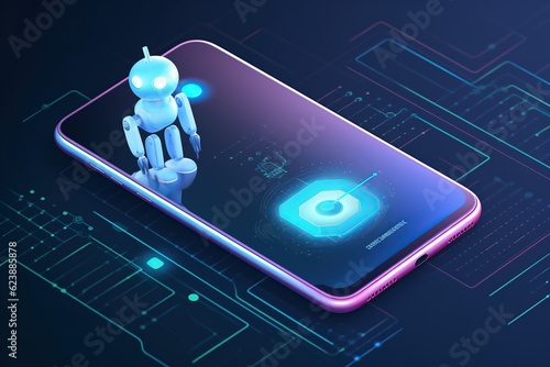 Wallpaper Mural robot in a smartphone  Torontodigital.ca