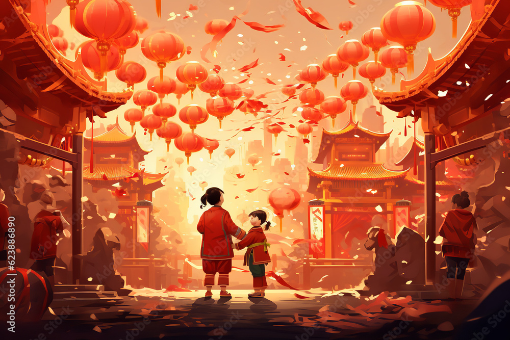 Illustration of chinese new year Illustration of chinese new year
