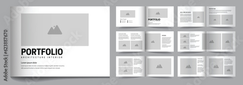 Landscape interior and architecture portfolio template design