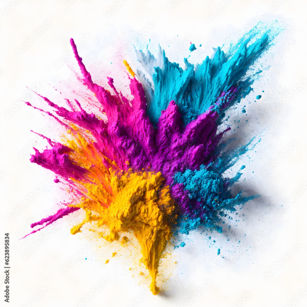 Multi-Colored Holi Powder Paint Explosion