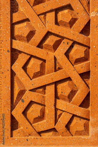 Принти на полотні Beautiful traditional ornaments and patterns carved in stone