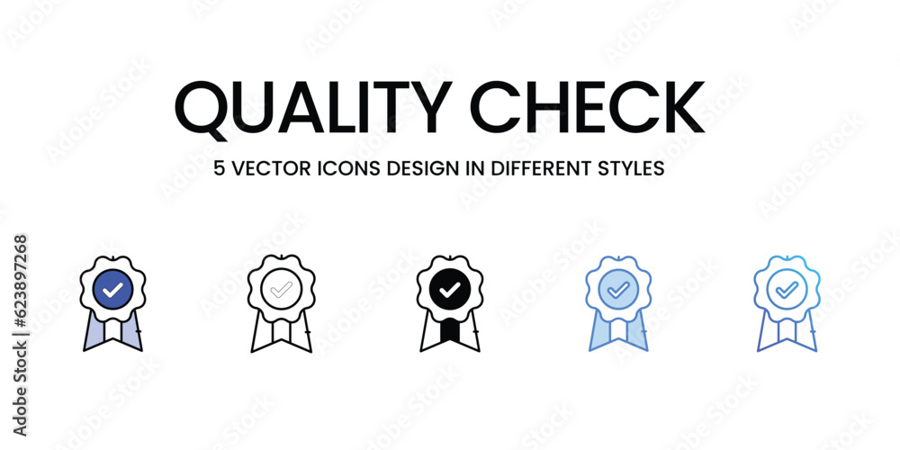 Quality Check Icon Design in Five style with Editable Stroke. Line, Solid, Flat Line, Duo Tone Color, and Color Gradient Line. Suitable for Web Page, Mobile App, UI, UX and GUI design. Quality Check Icon Design in Five style with Editable Stroke. Line, Solid, Flat Line, Duo Tone Color, and Color Gradient Line. Suitable for Web Page, Mobile App, UI, UX and GUI design.