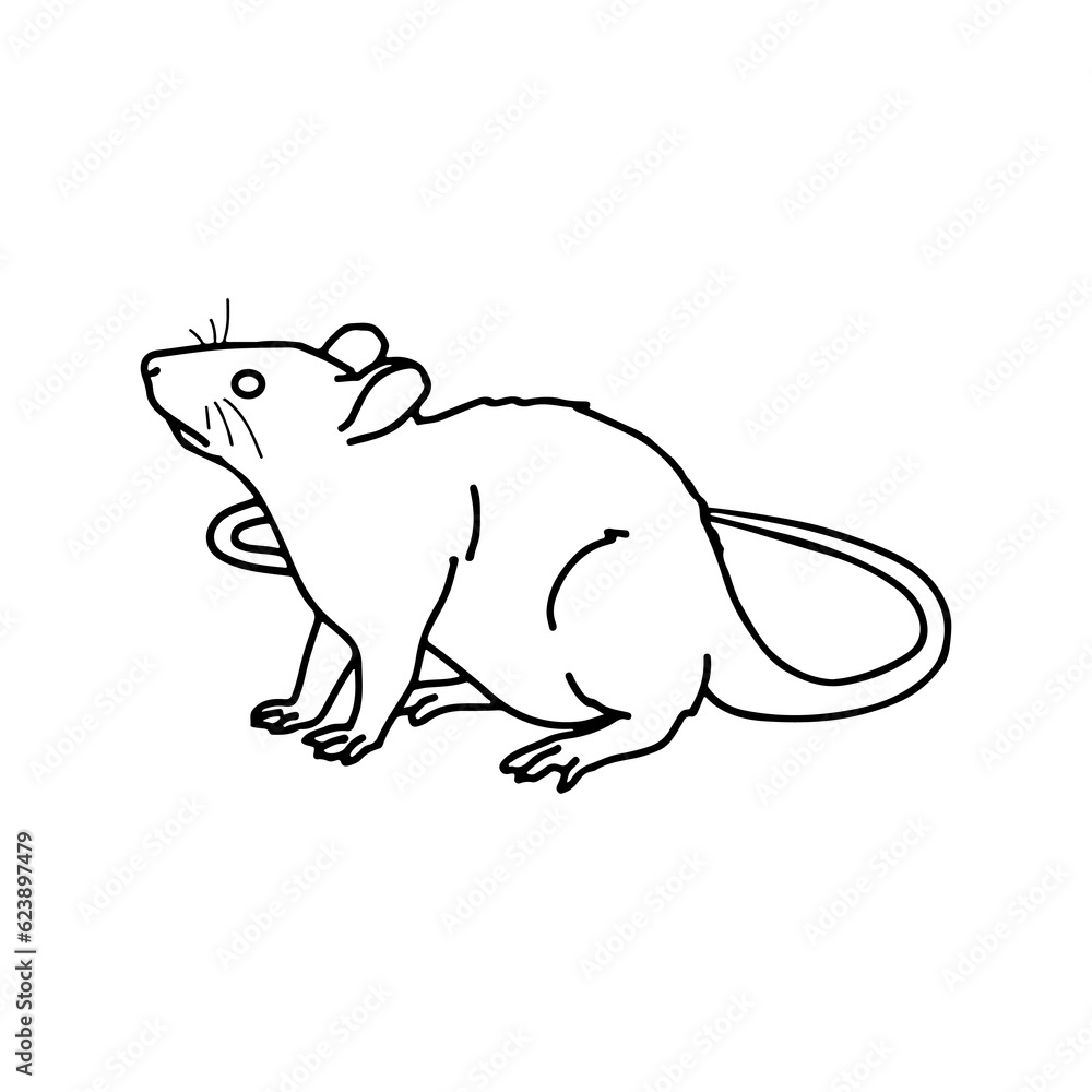 Fototapeta premium rat vector illustration with concept