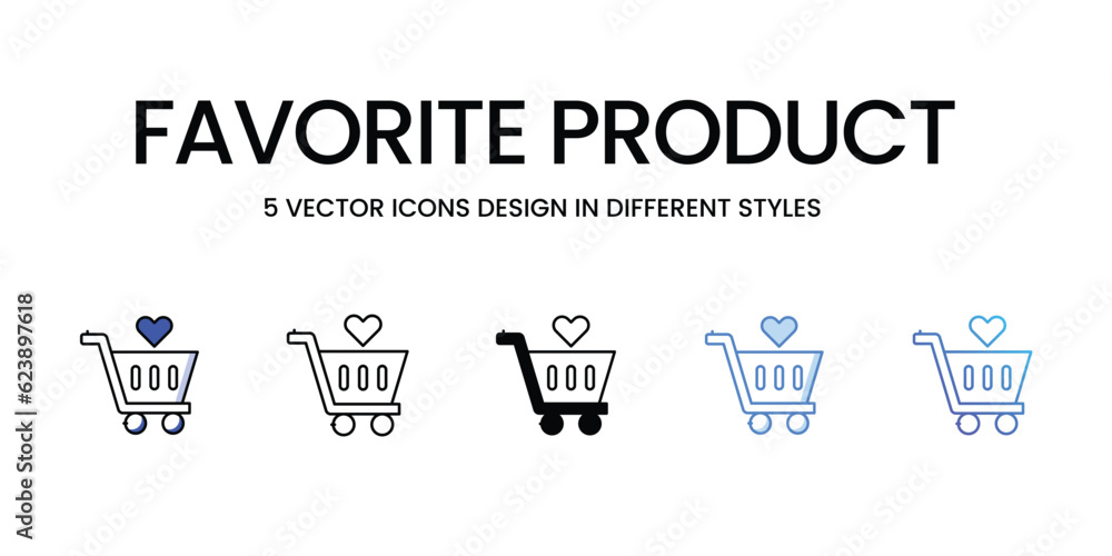 Favorite Product Icon Design in Five style with Editable Stroke. Line, Solid, Flat Line, Duo Tone Color, and Color Gradient Line. Suitable for Web Page, Mobile App, UI, UX and GUI design. Favorite Product Icon Design in Five style with Editable Stroke. Line, Solid, Flat Line, Duo Tone Color, and Color Gradient Line. Suitable for Web Page, Mobile App, UI, UX and GUI design.