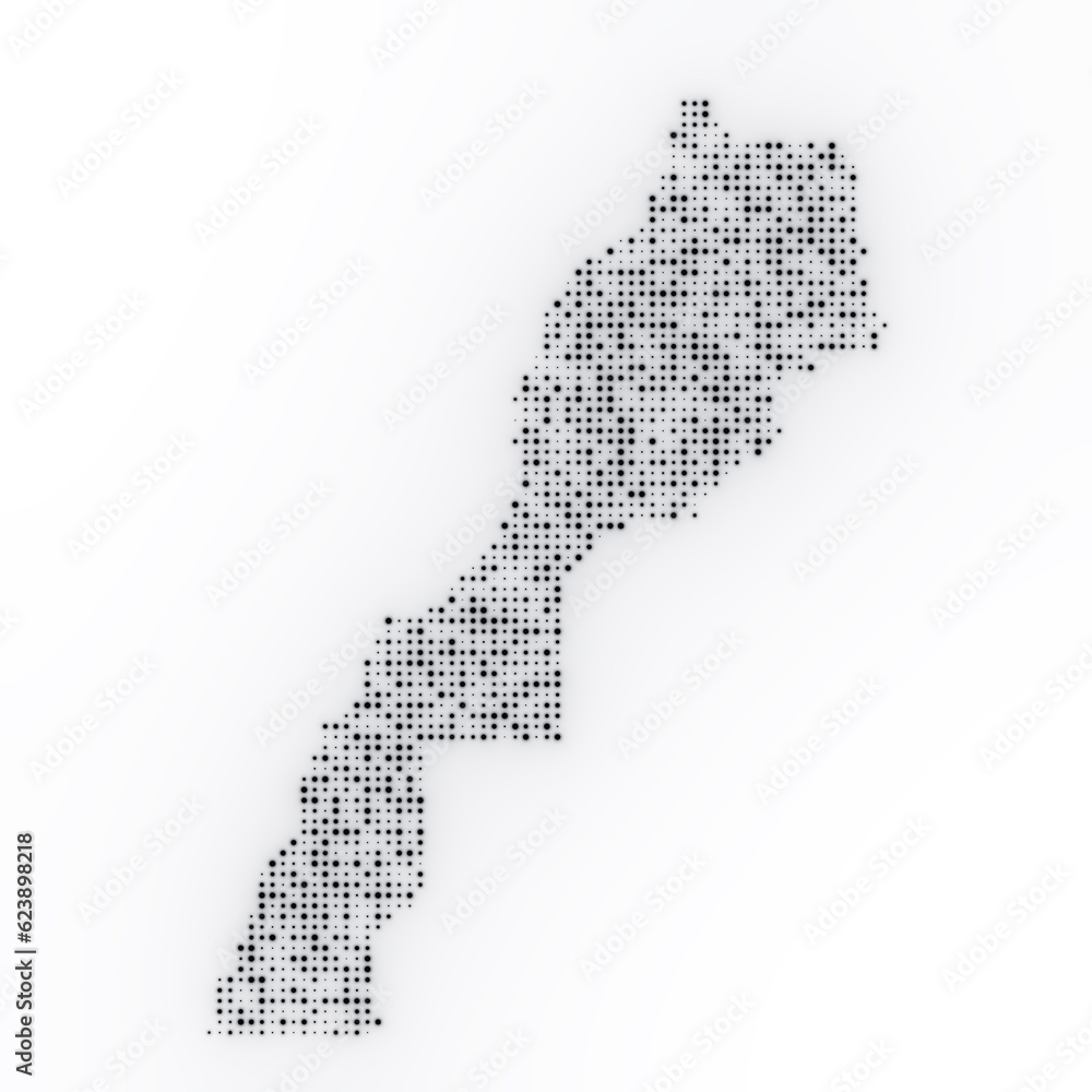 Map of Morocco on a white background