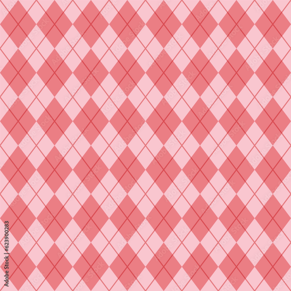 Fototapeta premium Red Seamless Argyle Pattern