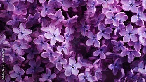 Background with lilac flowers close view. Created with Generative Ai technology.