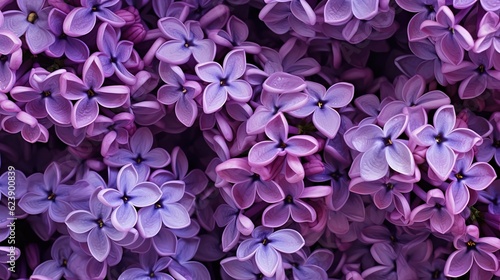 Background with lilac flowers close view. Created with Generative Ai technology. © Viktor