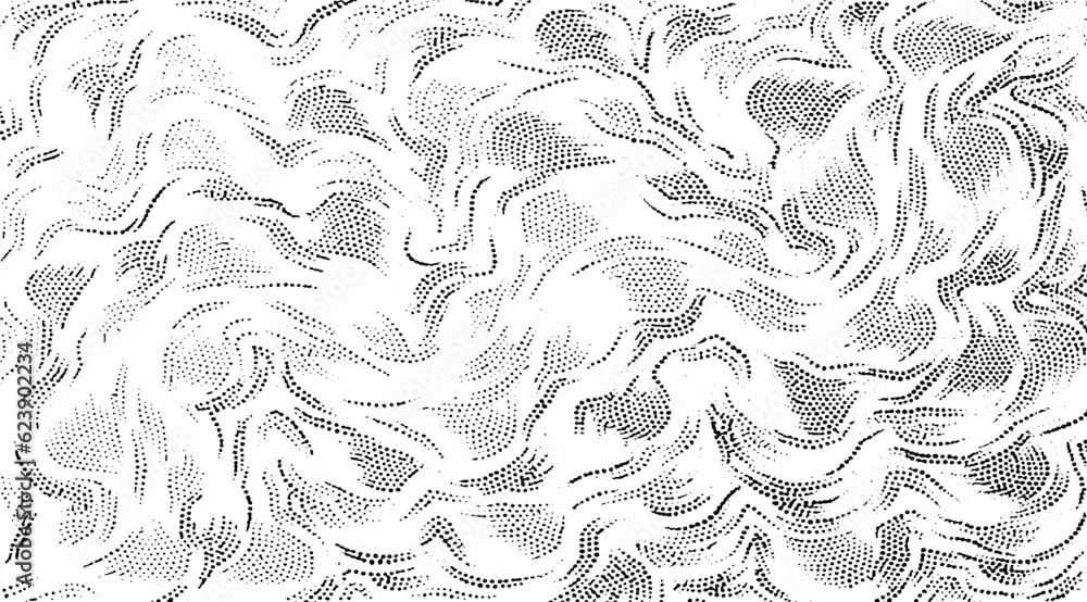 Rough texture. Broken plaster wall effect. Grunge worn damask pattern design. Distressed fabric texture. Overlay texture design. Vector illustration. Eps10.